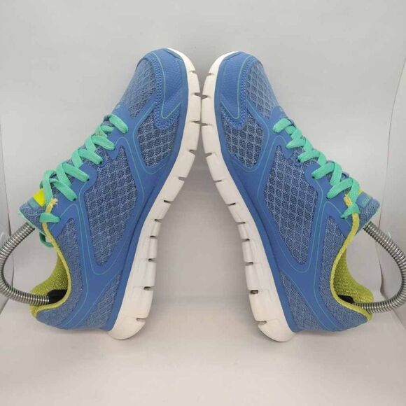 Skechers Flex Appeal Arctic Trainers Shoes Womens Size 7.5‎ Blue Sneakers Casual - Picture 5 of 8